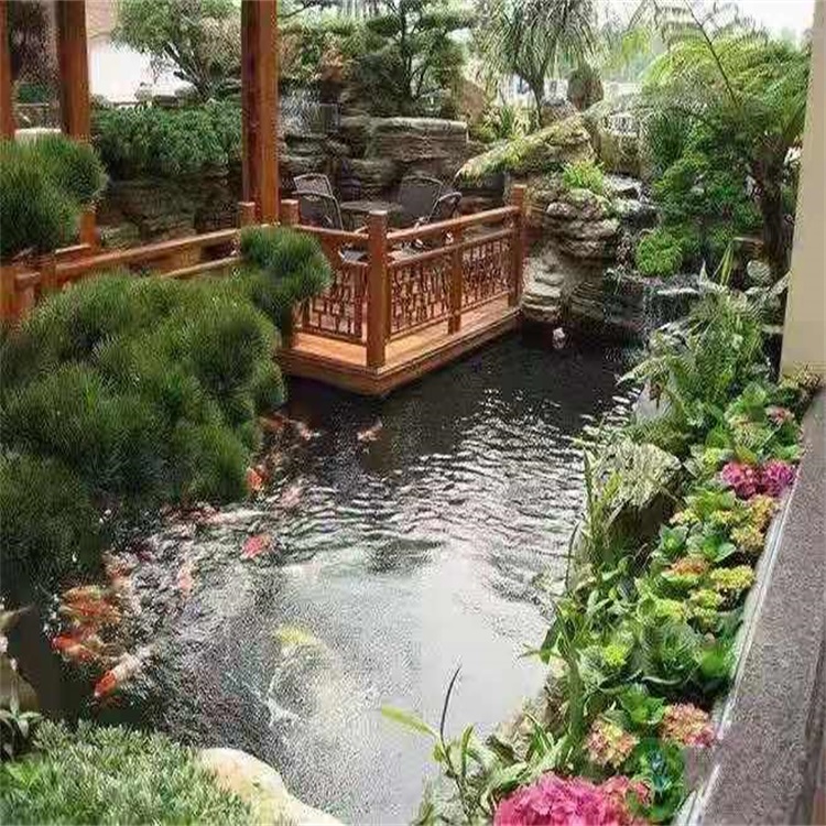 阳谷大型庭院假山鱼池景观设计